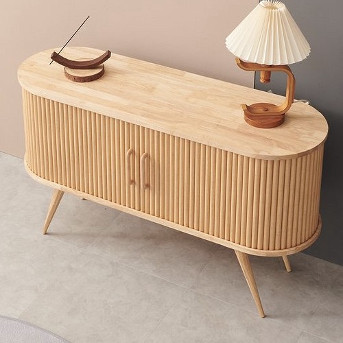 퍼니하우스 모리스 슬라이딩 원목 높은 거실장 1200_이미지