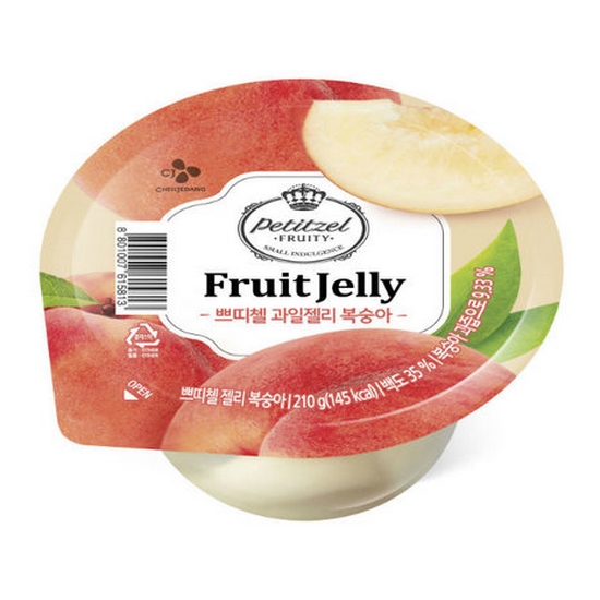CJ제일제당 쁘띠첼 과일젤리 복숭아 210g (1개)