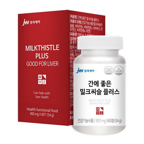 JW중외제약 간에 좋은 밀크씨슬 플러스 60정 (4개)_이미지