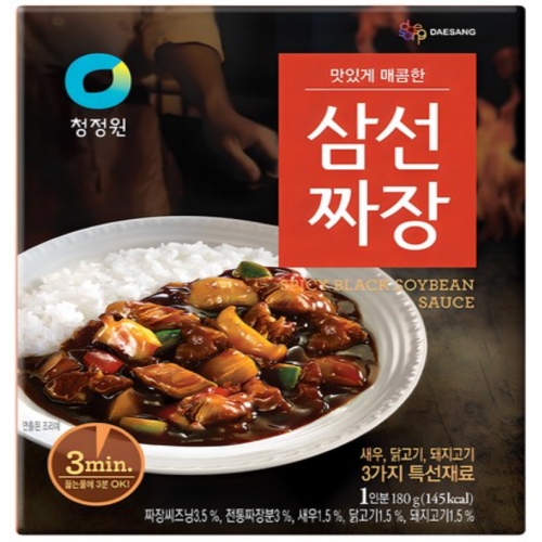 대상 청정원 삼선 짜장 180g (5개)_이미지