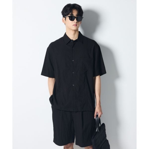 DIEMS 플루이드 쿨소프트 셔츠_블랙 오버핏 _LDSWB61OSB