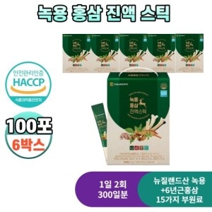 대웅생명과학 녹용 홍삼 진액스틱 10g 100포 (6개)_이미지