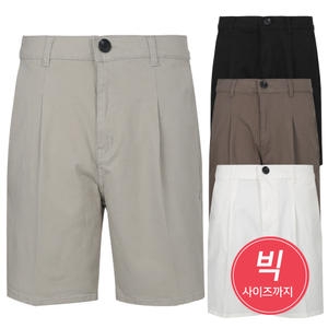 리빌모아 국내생산 여름 남자 핀턱 스판 면 반바지 NE5-PTH-Q028-연그레이_이미지