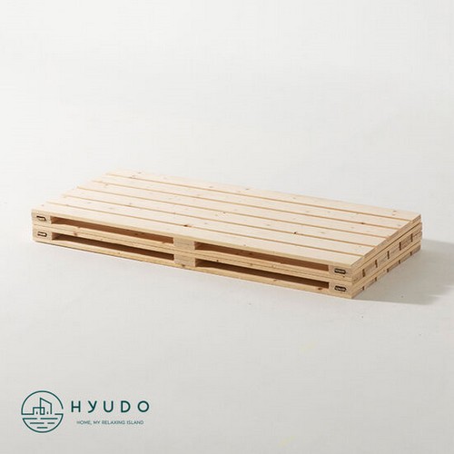 휴도 선유 접이식 원목 깔판 저상형 침대 Q (퀸 Q)_이미지