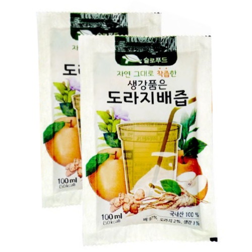 슬로푸드영농조합 생강품은 도라지배즙 100ml 100포 (1개)