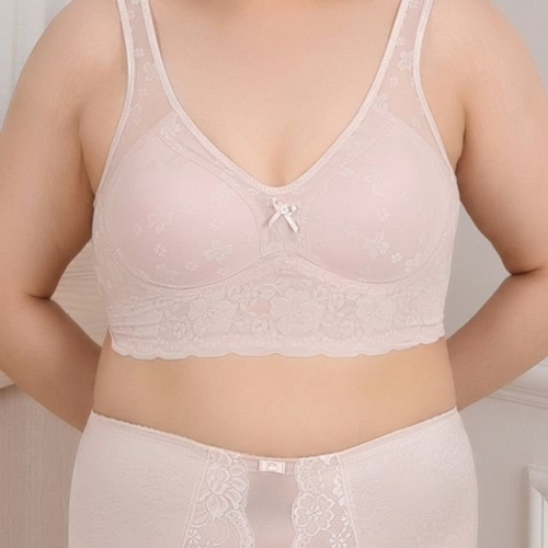 쏘로사떼 A컵 꽃잎망사 노와이어 런닝형브라 매쉬 빅 WFH2IK7_이미지