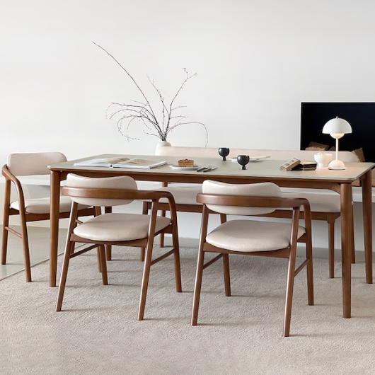 로포텐 프라하 양면 포세린 세라믹 원목 식탁 1800 (의자별도)_이미지