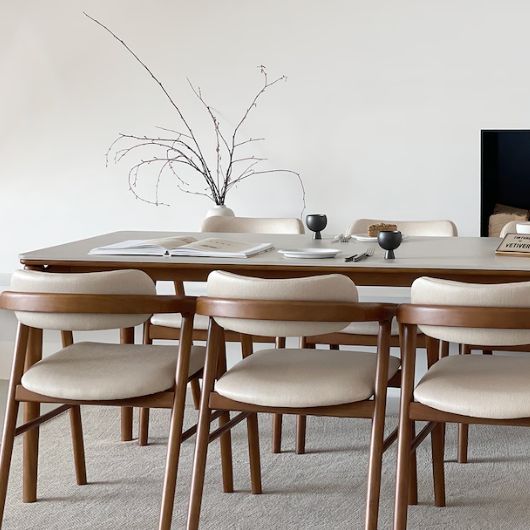 로포텐 프라하 양면 포세린 세라믹 원목 식탁 1800 (의자별도)_이미지