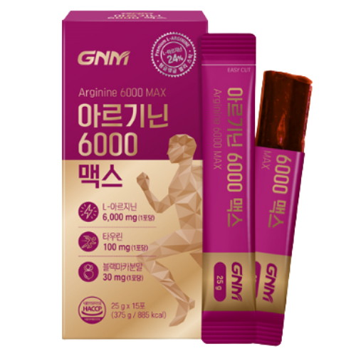 GNM자연의품격 아르기닌 6000 맥스 25g 15포 (6개)_이미지