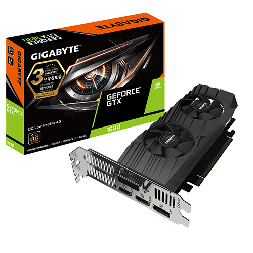 GIGABYTE ������ GTX 1630 UD2 OC D6 4GB Nano LP ���̾���