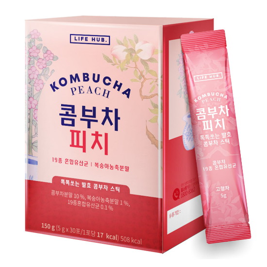 에프엔디  라이프허브 콤부차 피치 5g 30개입