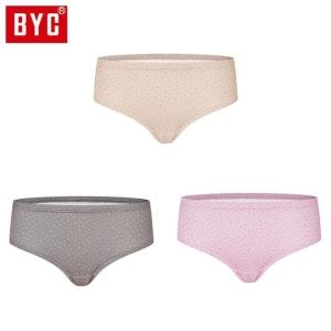 BYC JHP0S764_51IA 미디 3매입 삼각팬티 DOLF2131