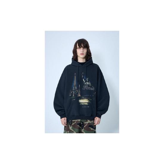 베트멍 남성 Paris Tourist Zip Up Hoodie vet0164003blk_이미지