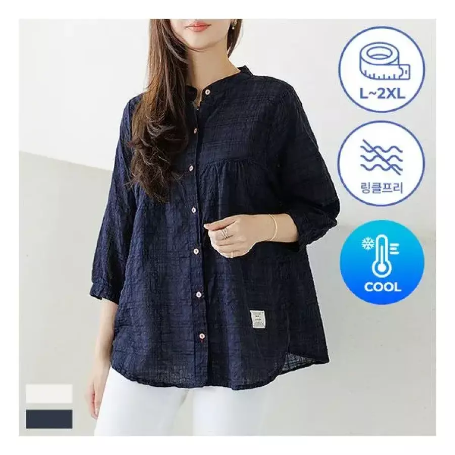빅사이즈 엘리온 패치 7부 남방 TBF3099 110size 405073