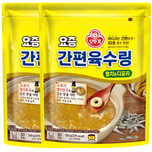 오뚜기 요즘 간편육수링 멸치&디포리 120g (4g x 30개입) [2개]