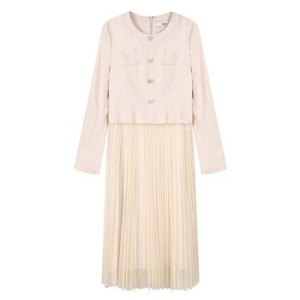 에꼴드파리 드라로얄 밑단 플리츠배색 원피스_RB33WOCE32A_이미지