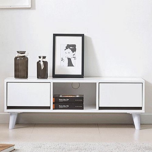 히트가구 2칸 서랍 선반 거실장_이미지