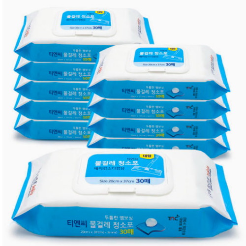 제일참 티엔씨 물걸레 청소포 대형 30매 (10개)_이미지
