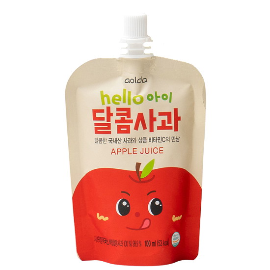 좋은영농조합법인 아올다 Hello 아이 달콤사과 100ml (10개)_이미지