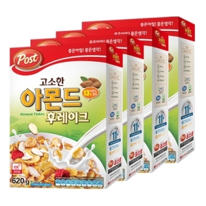 동서식품 포스트 고소한 아몬드 후레이크 620g (4개)