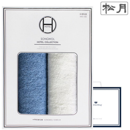 송월타월 뱀부 프리미엄40 선물세트 180g (2장)_이미지