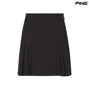 핑 변형 맞주름 큐롯 스커트 121D2PC061_BK_이미지
