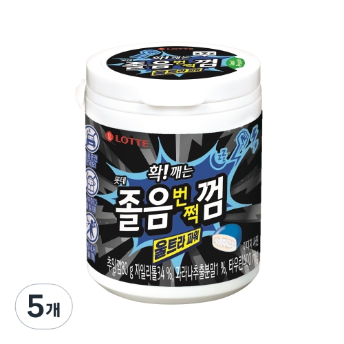 졸음 번쩍 껌 울트라 파워 80g 5개