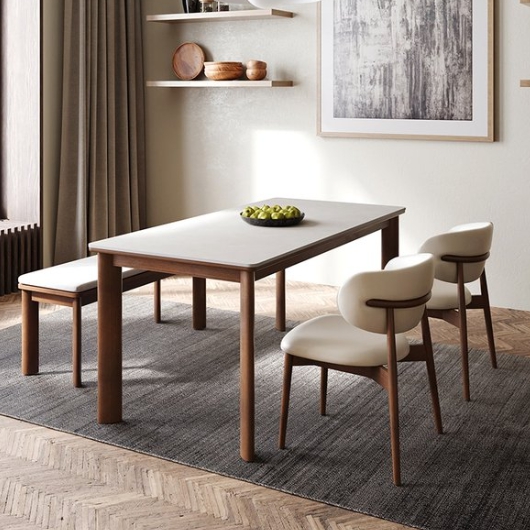 까사미아 포멜로 브라운 세라믹 식탁 1600 (의자별도)_이미지