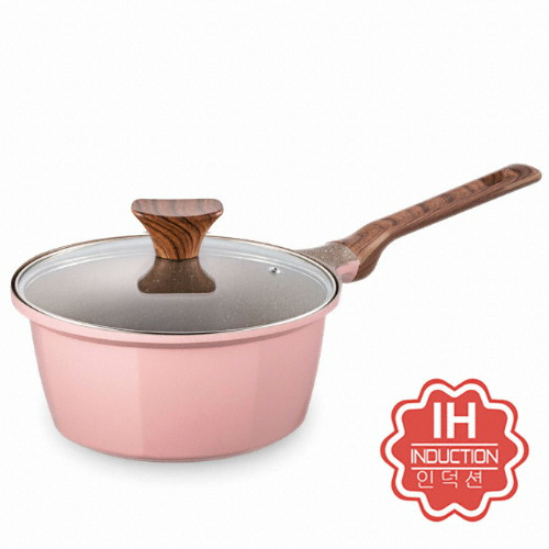 캡스톤 ㅤ글램레트로 인덕션 핑크 편수냄비 (18cm)_이미지