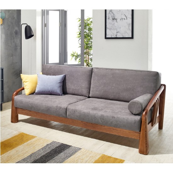 파로마 볼크 애쉬원목 스웨이드 패브릭 소파 3인용_이미지