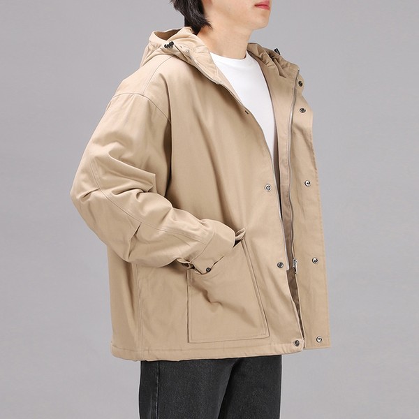 후앙스 데일리 오버핏 면 숏 후드 패딩 야상 DRPD6267