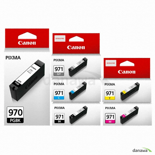 Canon ��ǰ PGI-970PGBK, CLI-971BK, CLI-971C, CLI-971M, CLI-971Y, CLI-971GY 6�� ��Ʈ