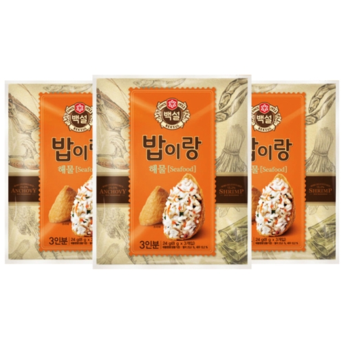 CJ제일제당 백설 밥이랑 해물 24g 3개