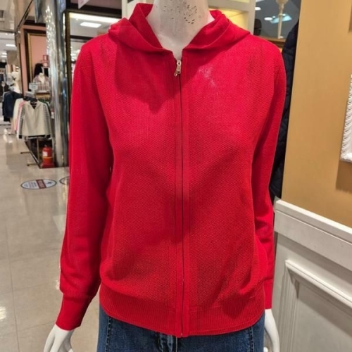 BCBG 여름25 허니콤브 후드집업 B5B4K117