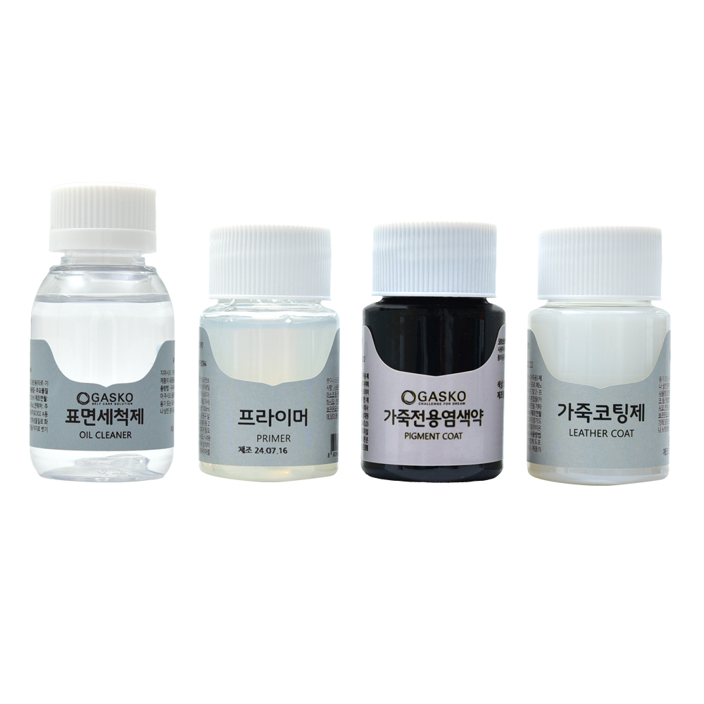 가스코 가죽전용염색약 풀세트 25ml 41색상 블랙 EB24-14-0020 광택_이미지
