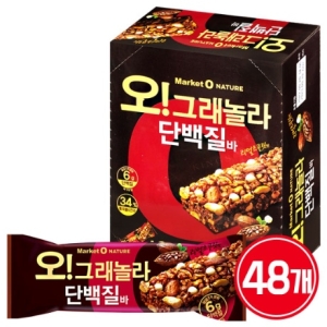 오리온 마켓오 오 그래놀라 단백질바 리얼초콜릿맛 40g (48개)_이미지