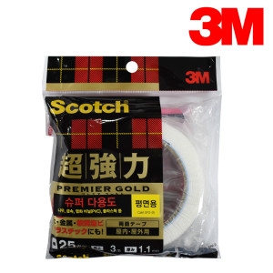 초강력 양면 테이프 SPS-25 25mmX 슈퍼 다용도 평면용 나무 금속 플라스틱 PVC 접착