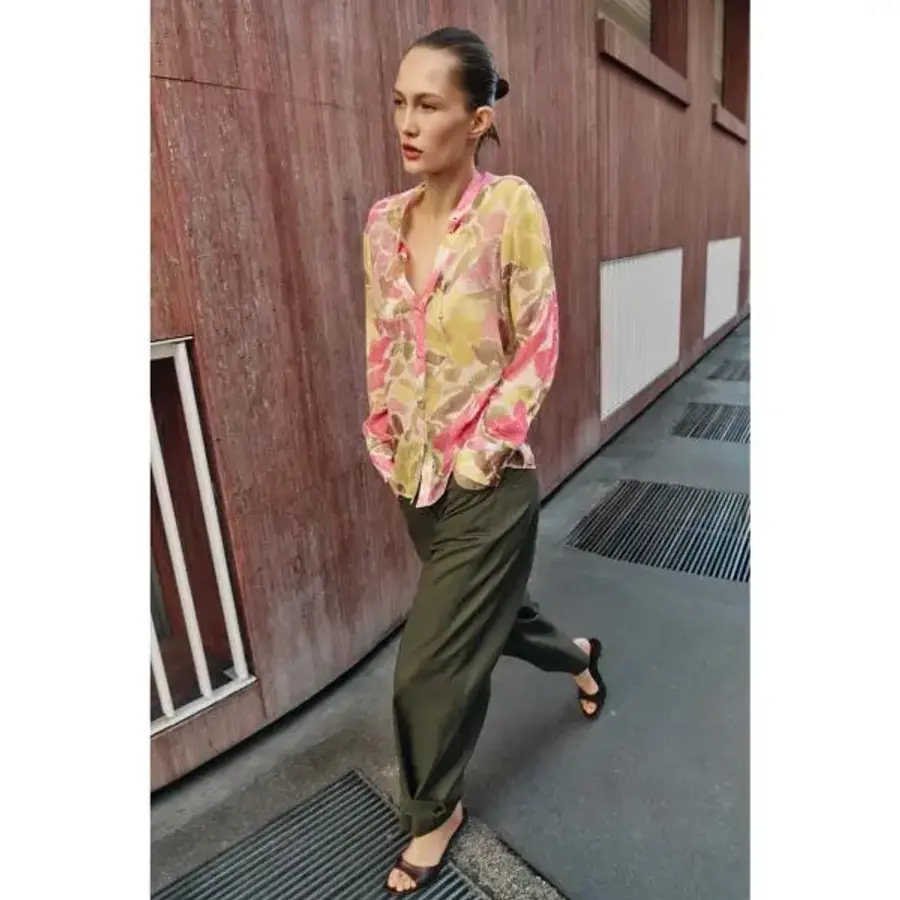 자라 우먼 플로랄 프린트 BLOUSE비딩 멀티컬러 2298063330 1124499_이미지