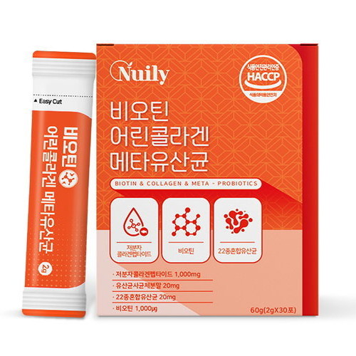 뉴일리 비오틴 어린콜라겐 메타유산균 30포 (1개)_이미지