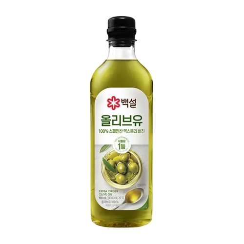 백설 압착 올리브유 900ml (8개)_이미지