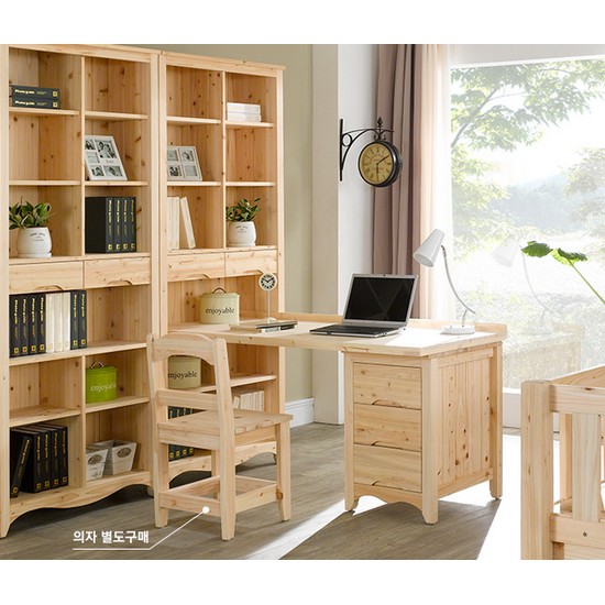까미엘 HNK 편백나무 원목 h형 책상 (1600x700)_이미지