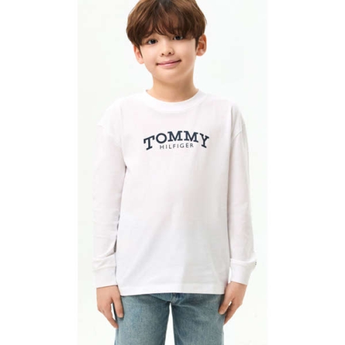 타미힐피거칠드런 6 모노타입 프린트 로고 티셔츠2종 T42G0KKO310BT1 TOMMYHILFIGER 3T16 공용