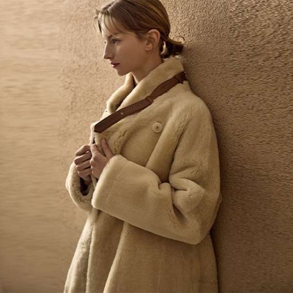  로보 라도마 리버시블 넥버클 하프 무스탕 SSC24B128