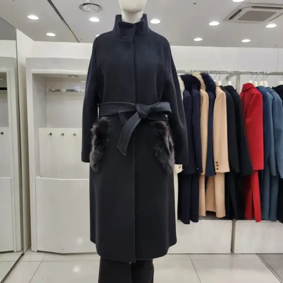 안감 누빔 차이나 루즈빗 롱 모직 겨울 코트JACW1WCH0290US 1060823