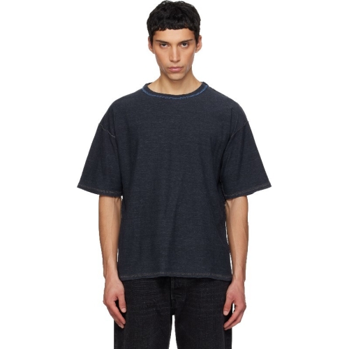 메종마르지엘라 티셔츠 네이비 심라인 티셔츠 261168M213005_이미지