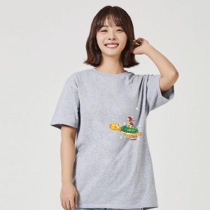 키밍 거북이 토끼 동화 반팔티 데일리 그래픽 W75891C_이미지