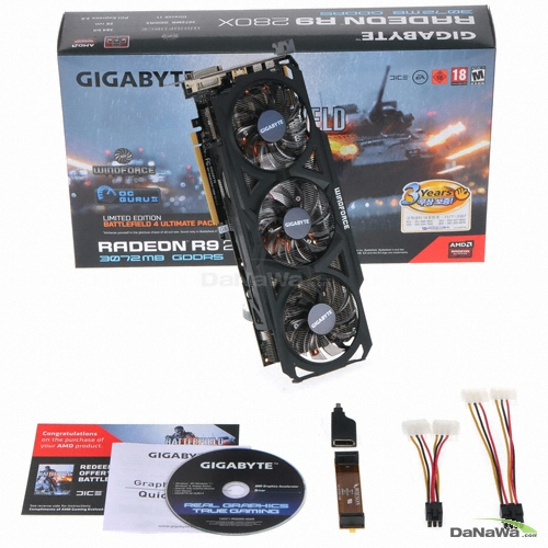 GIGABYTE 라데온 R9 280X UDV D5 3GB WINDFORCE S4 배틀필드4 한정판_이미지
