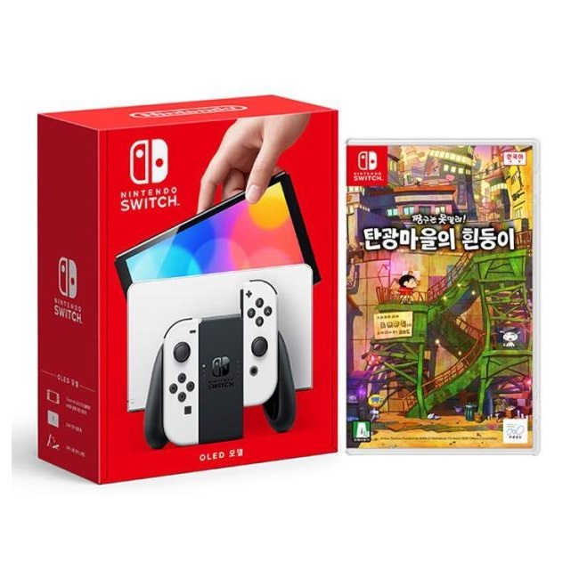 Nintendo 닌텐도 스위치 OLED 1인용 게임 패키지 (짱구는 못말려 탄광마을)