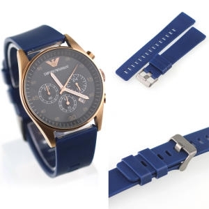  엠포리오아르마니 우레탄밴드 23mm 호환 시계줄 남성용 네이비 블루_CH11BU