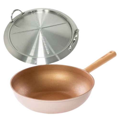 키친아트 골드플렉스 IH 궁중팬 (30cm+스텐뚜껑)_이미지